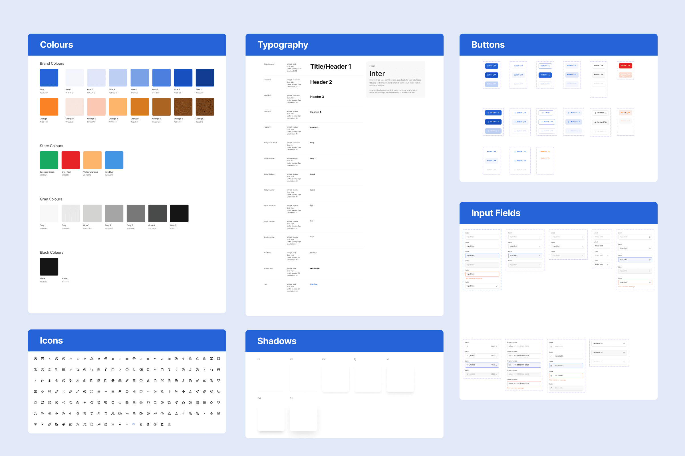 Screenshot of Vencru's new Design System