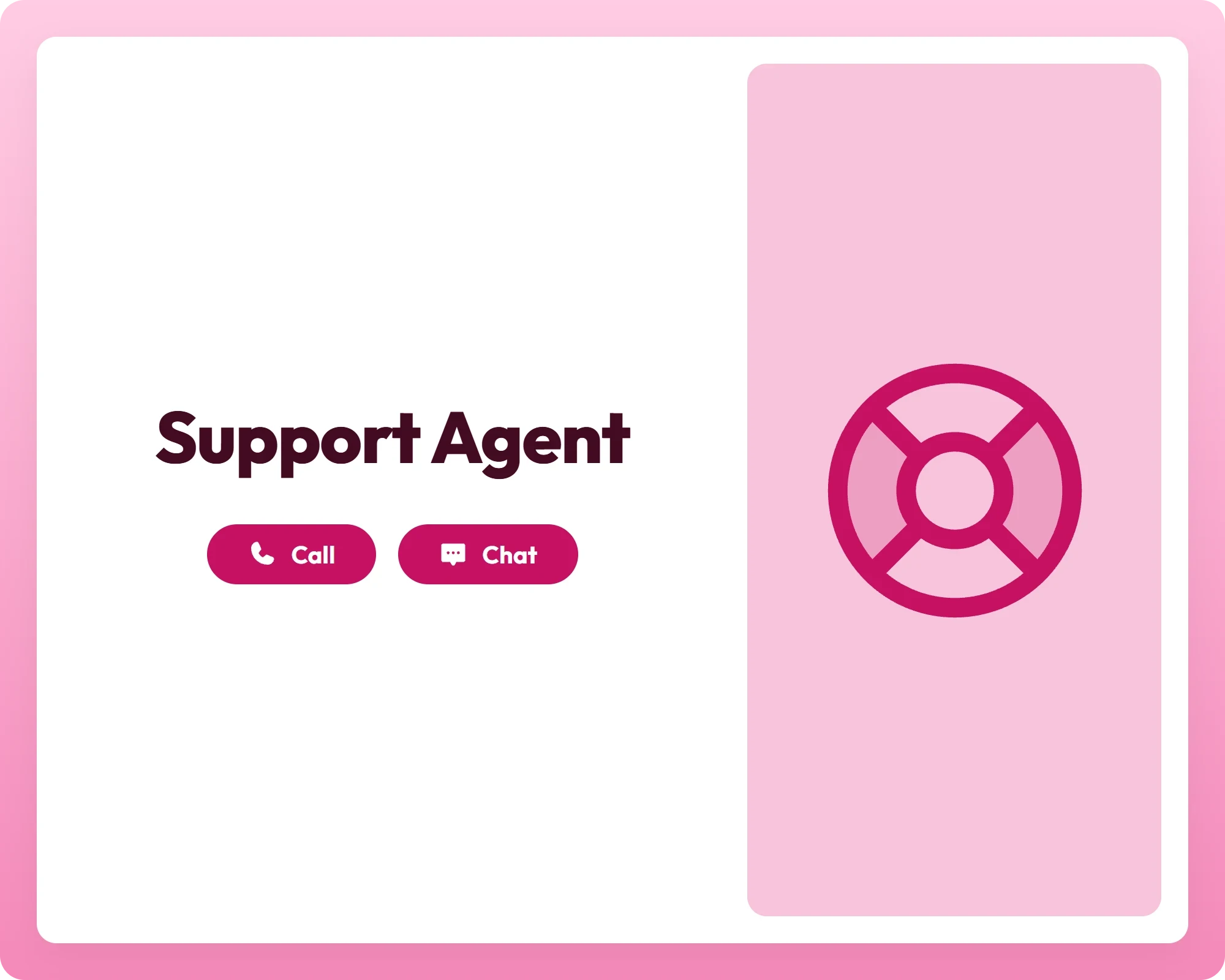 support available through call and chat with emergency assistance symbol