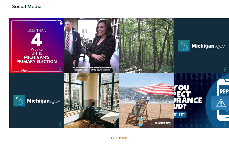 Michigan State social media feed