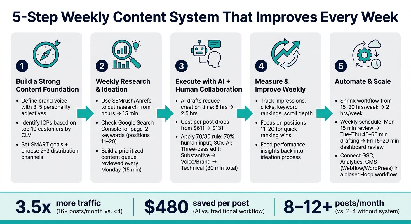 5-Step Weekly Content System: From Foundation to Scale