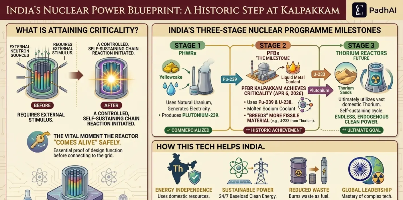 India's three stage nuclear power programme and importance of Prototype Fast Breeder Reactor