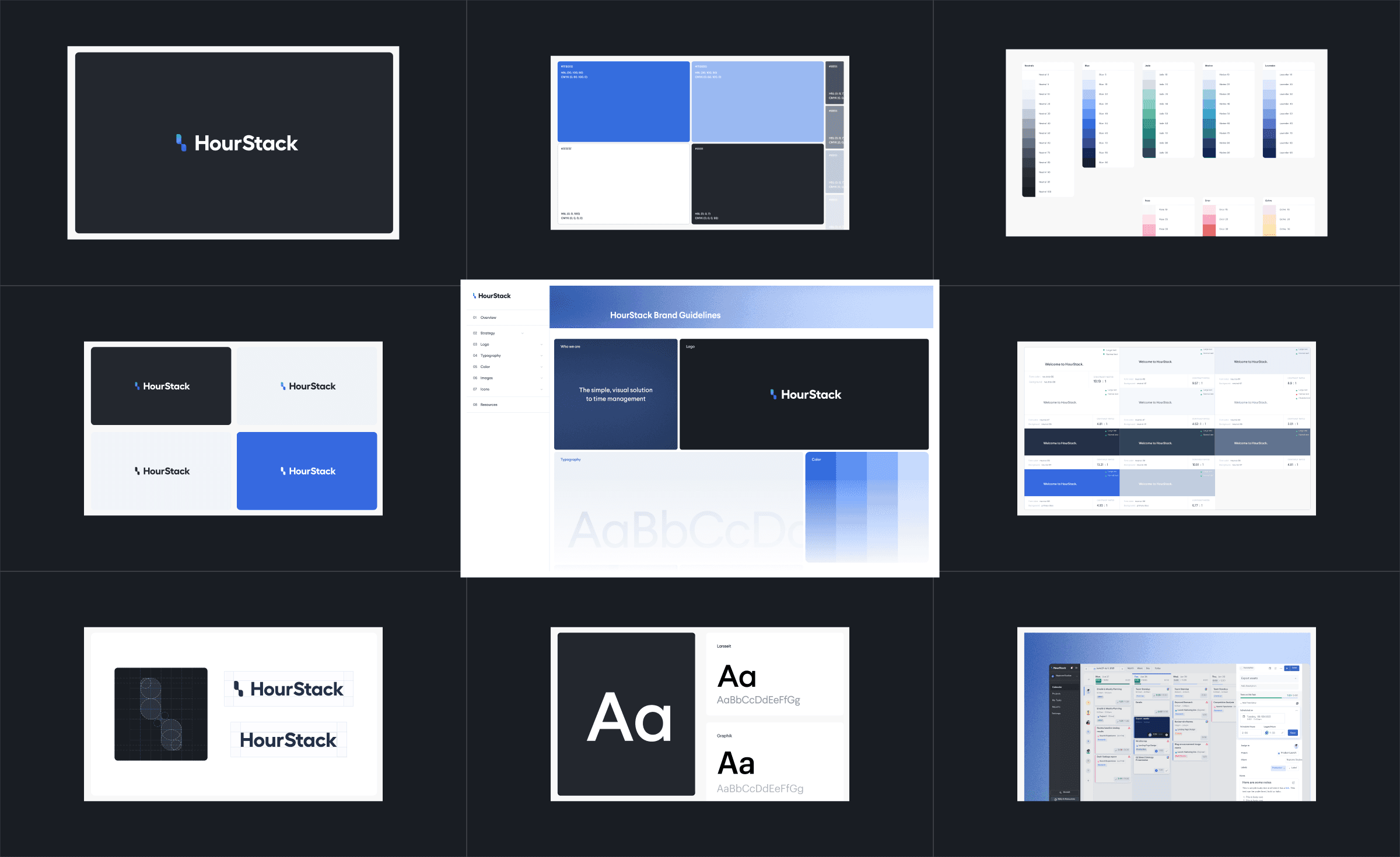 I redesigned HourStack's identity to reflect the product's feelings of clarity and flow