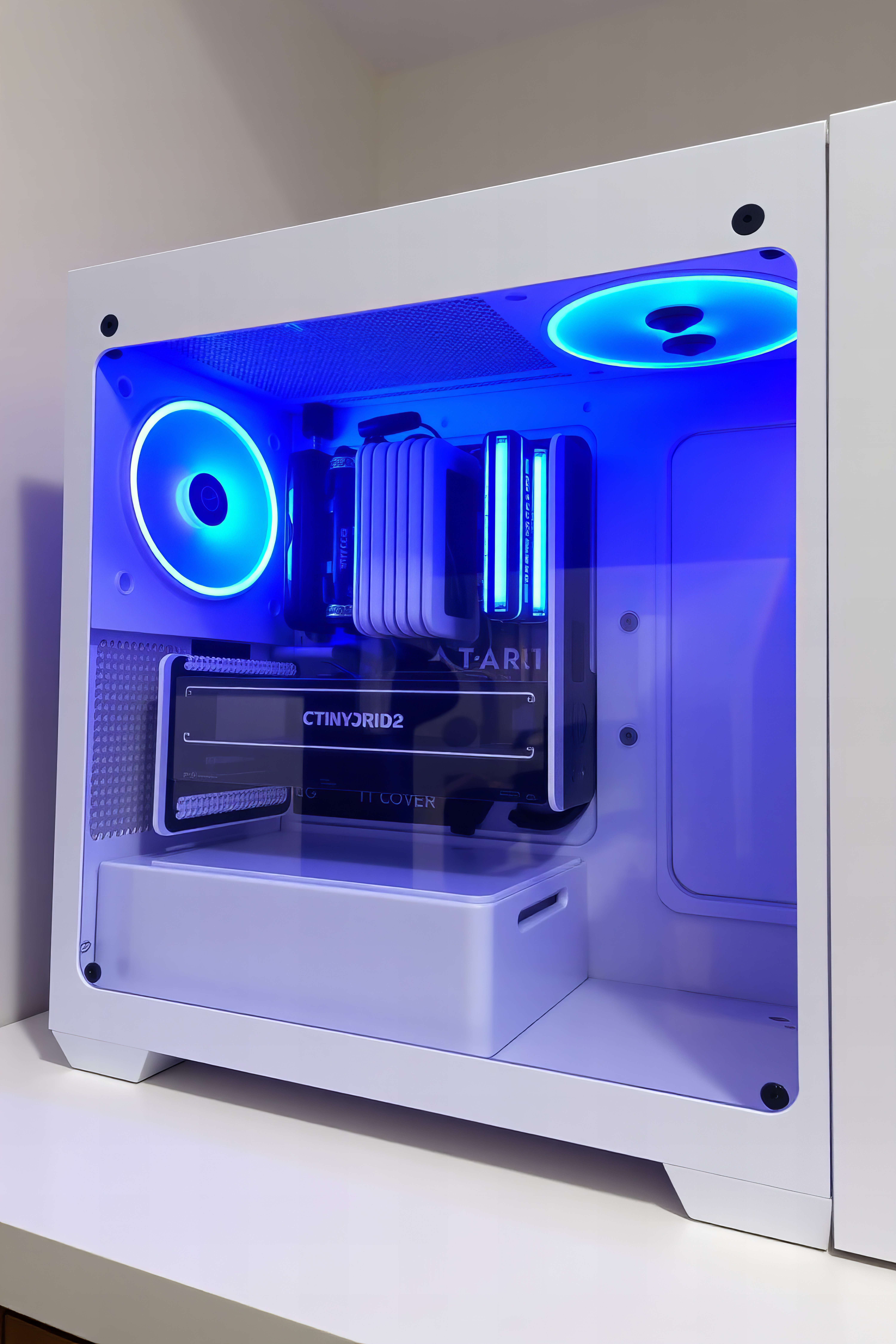 white plastic chair on white table