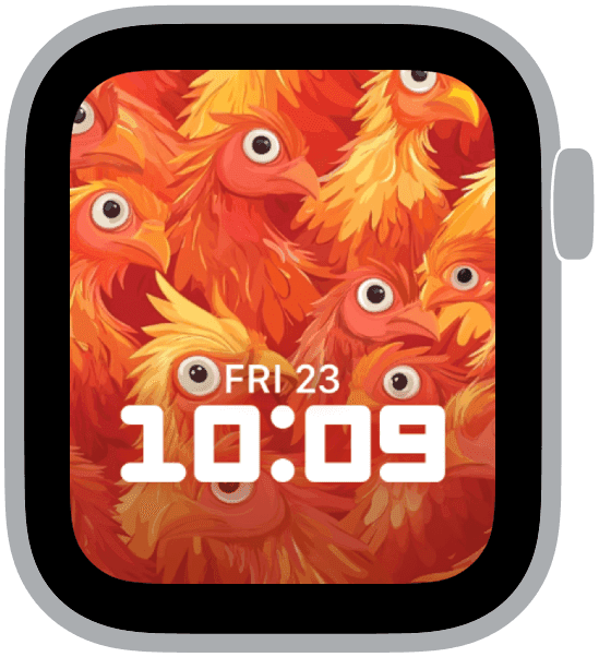 an apple watch face from the thanksgiving turkeys collection