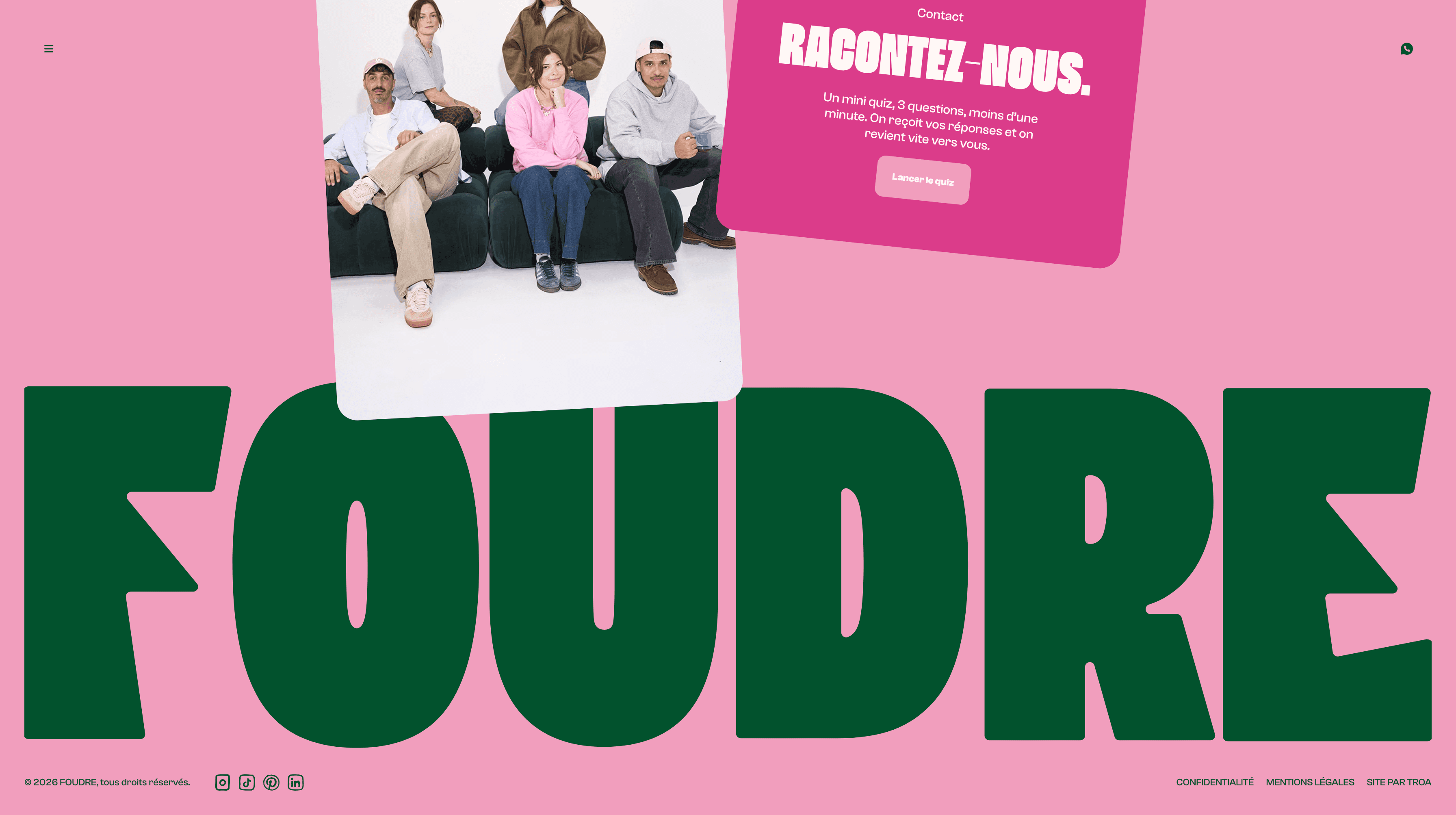 Agence Foudre | Screenshot - Desktop : footer
