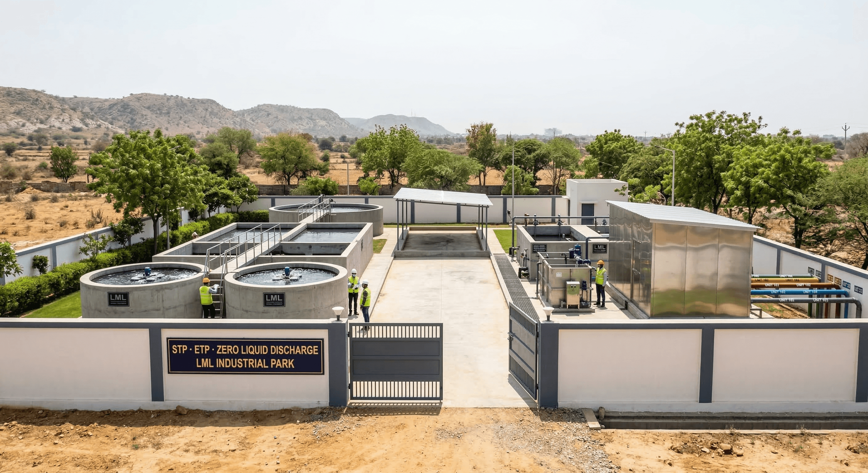 Light engineering and auto manufacturing cluster at LML Jhirka Valley industrial park near NCR with factory units and road infrastructure