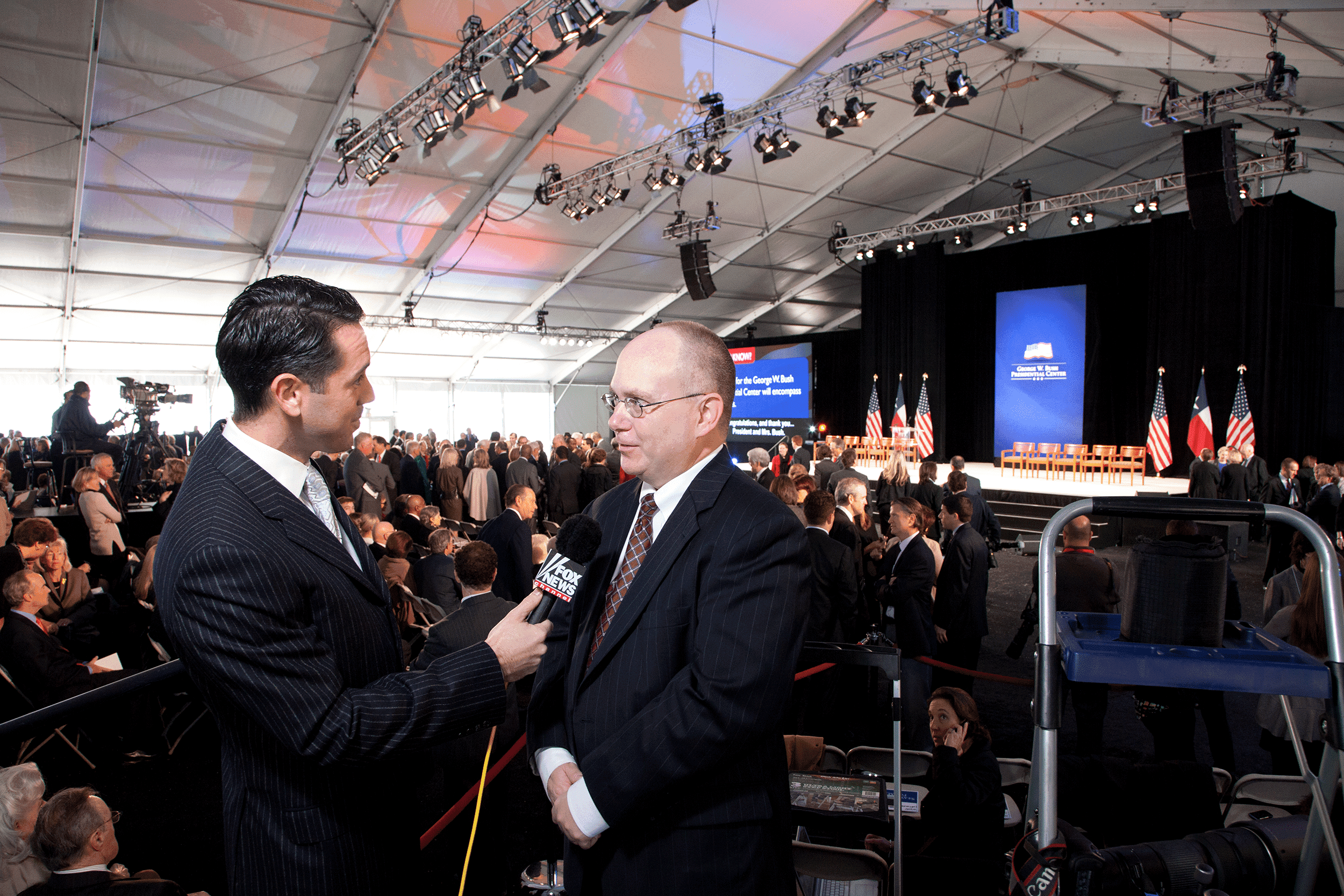 George W. Bush Presidential Center Groundbreaking media speaking