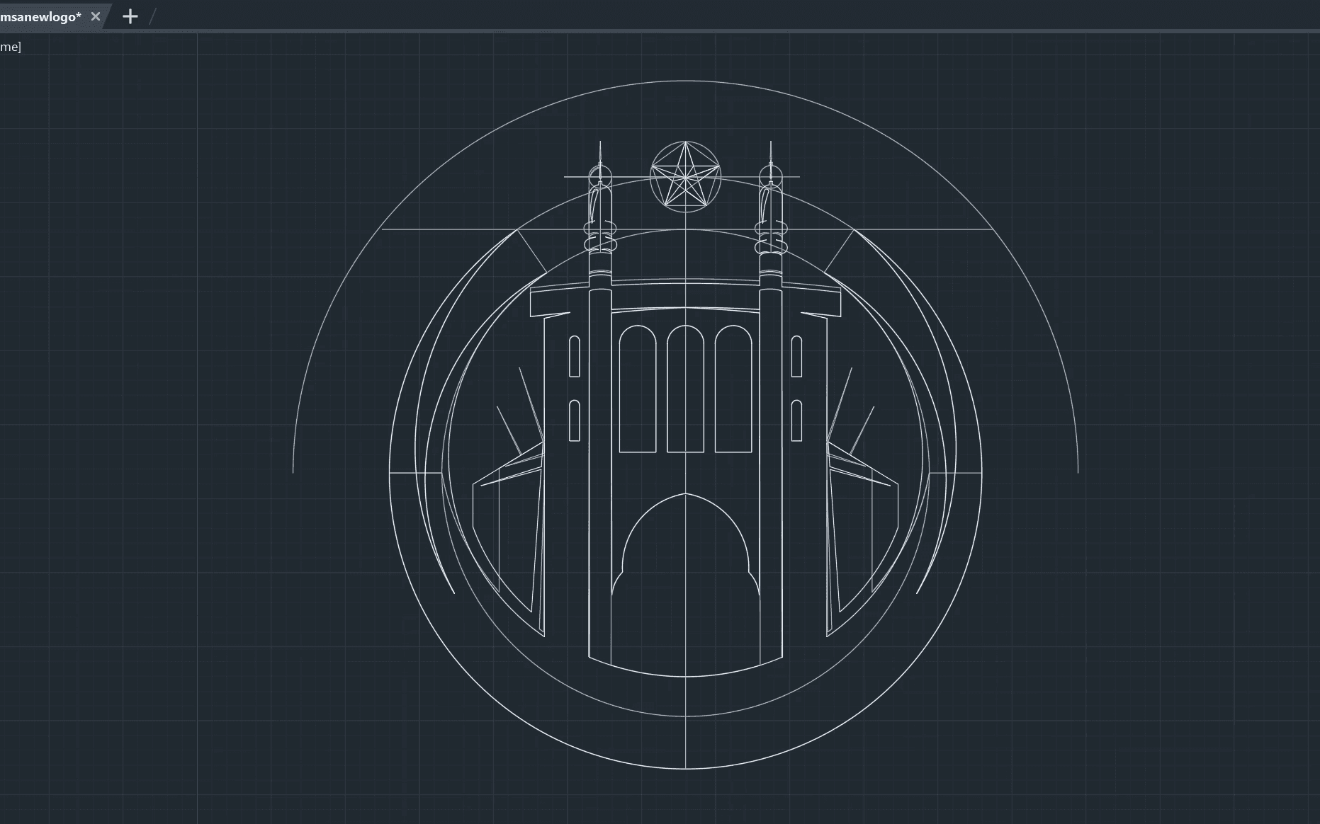 Early AutoCad Layers for Logo