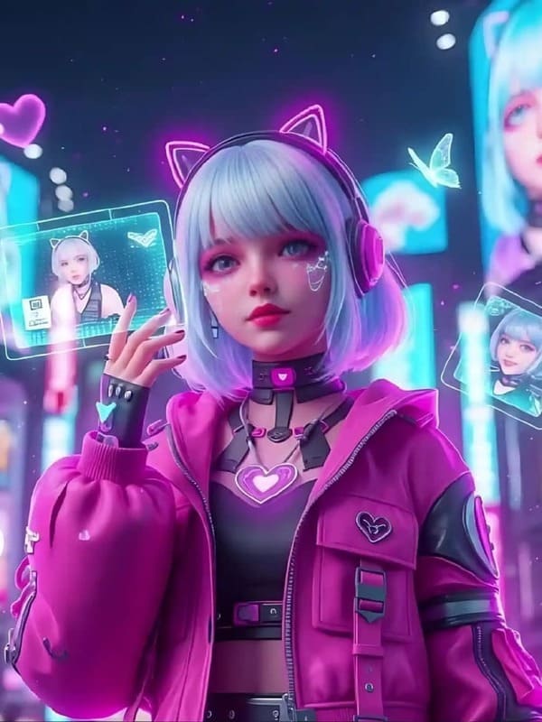 Anime pink-haired girl generated by Wan 2.2 Video Generator.