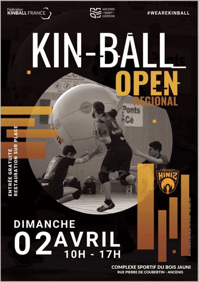 Affiche de l'Open de Kin-Ball d'Ancenis du 02/04/2024