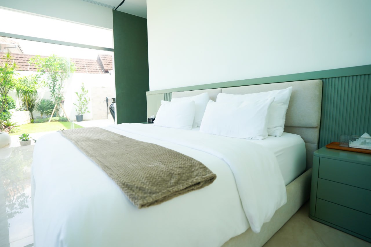 A completed 5-bedroom villa in Canggu, set in a quiet cul-de-sac location for maximum privacy