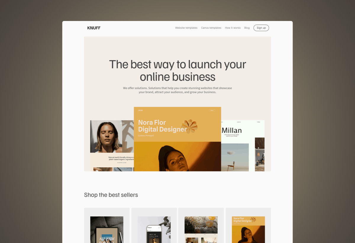 all page of Knuff framer template