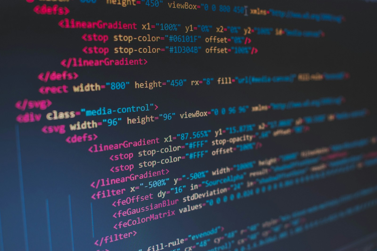 Lines of HTML codes