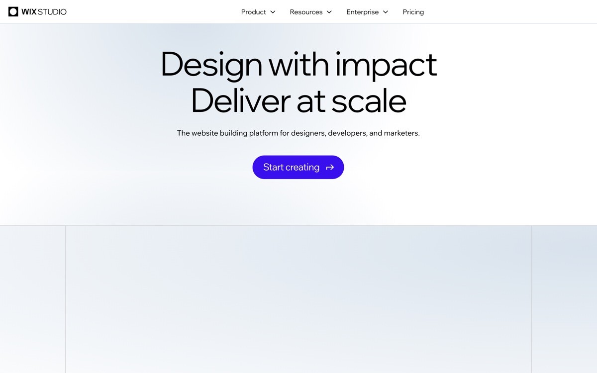 Best No Code SaaS Landing Page with Wix Studio