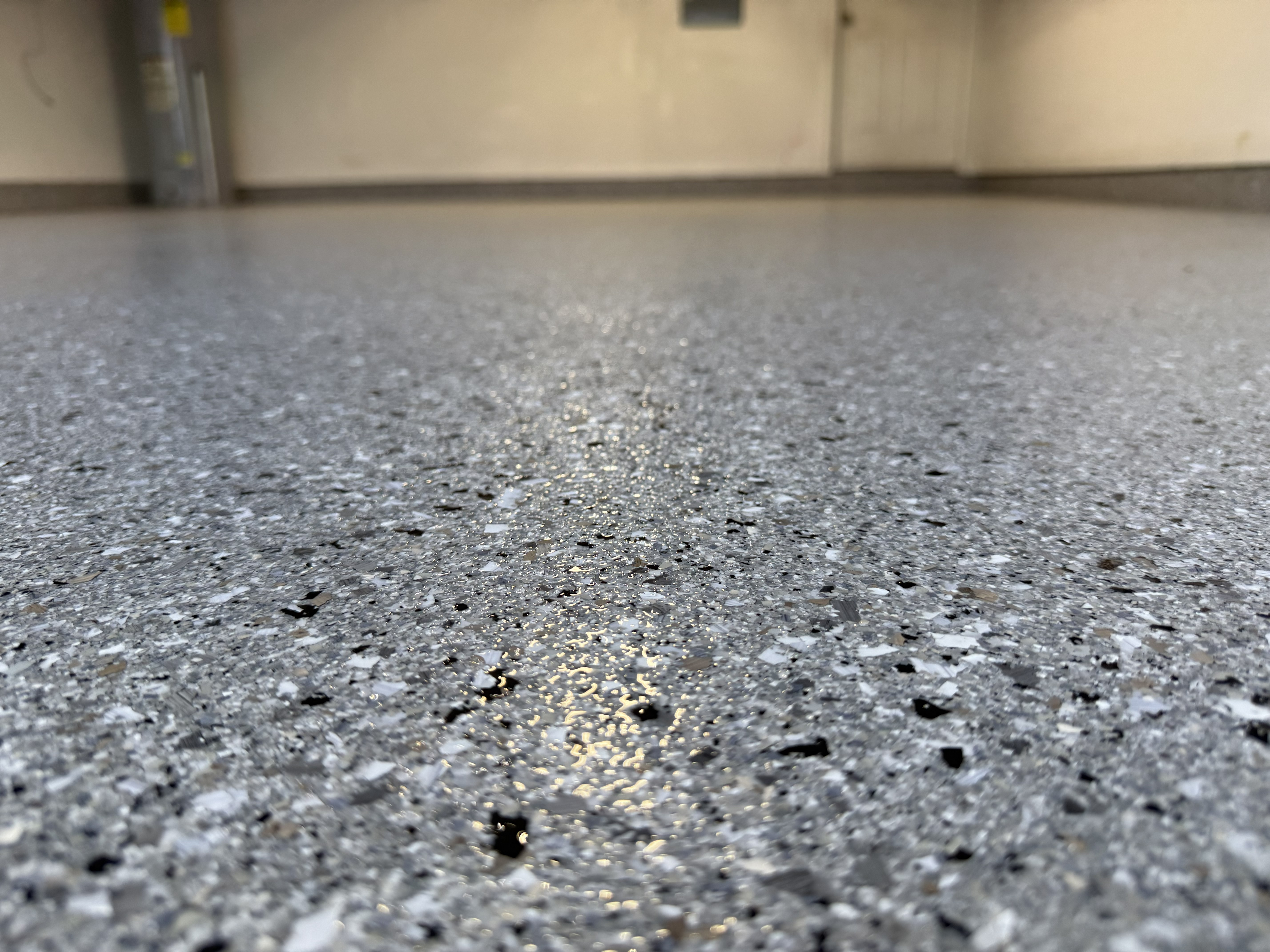 Finished garage floor coating project by CJ Epoxy