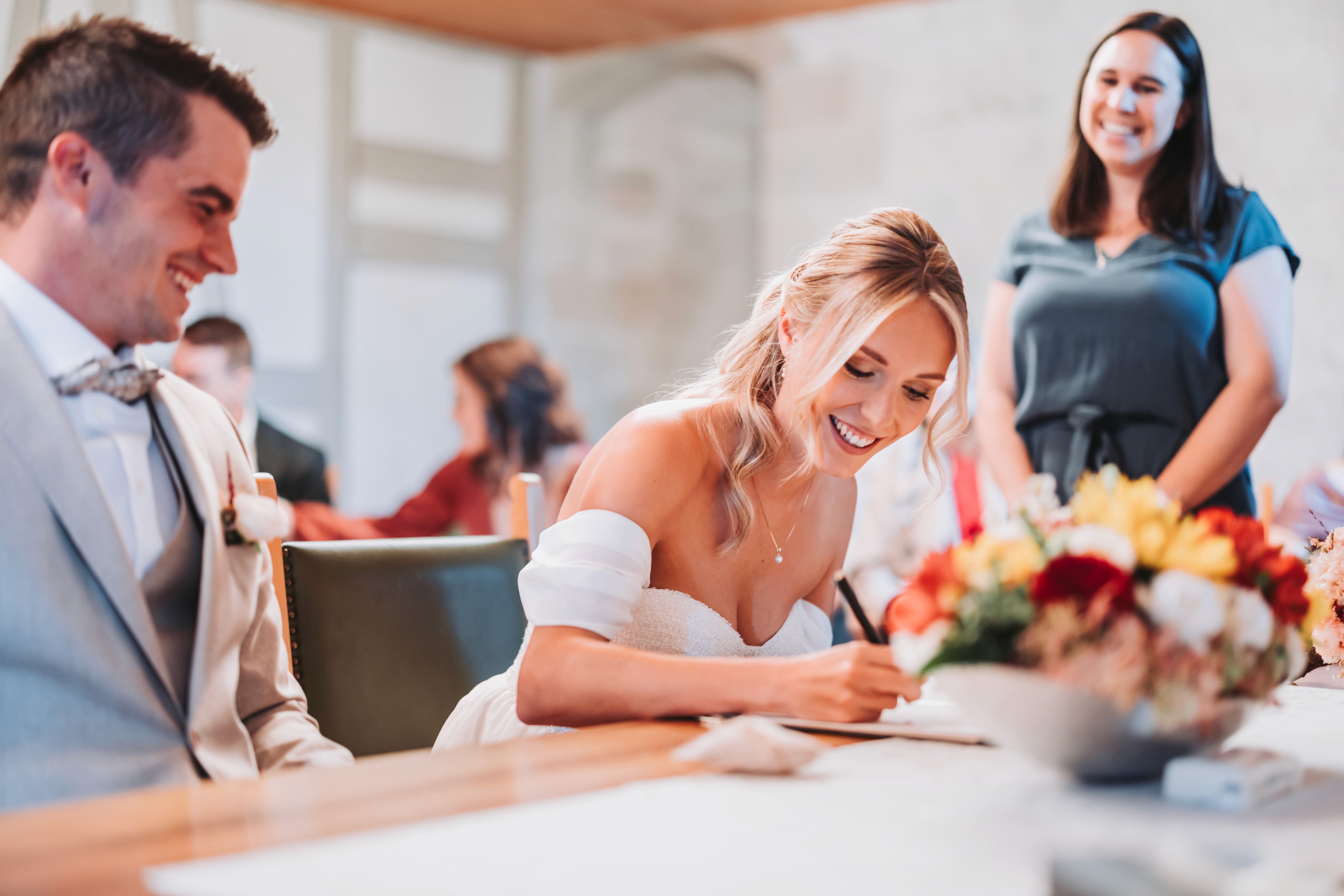 Stylish model in crowd