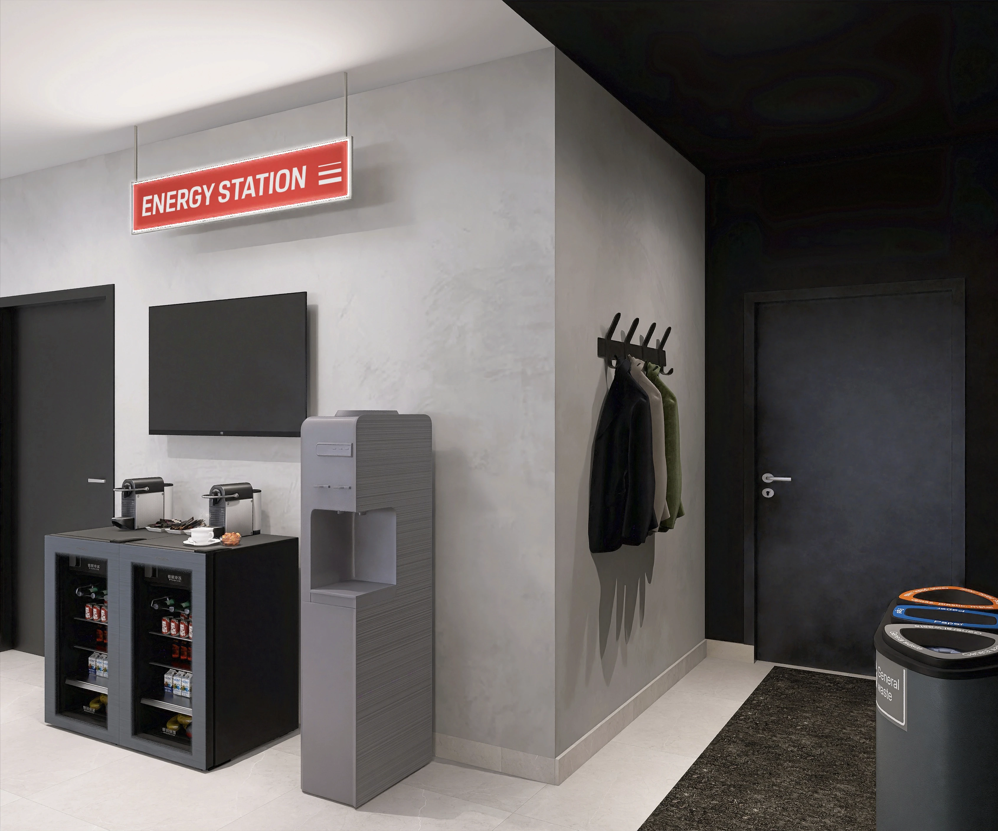 energy station de la salle de raccordement du porsche experience center