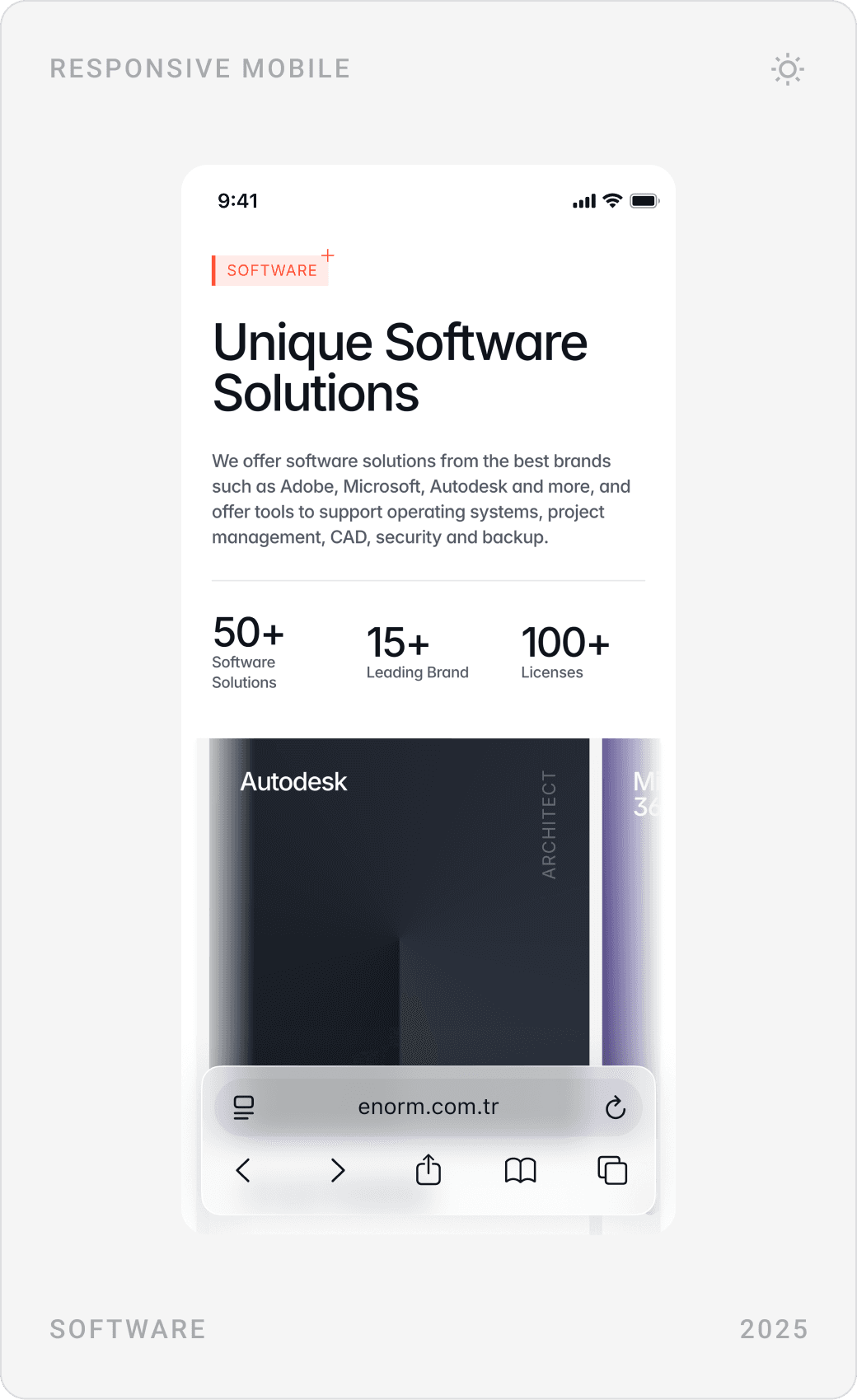 Clean Enterprise Software Solutions Mobile Design