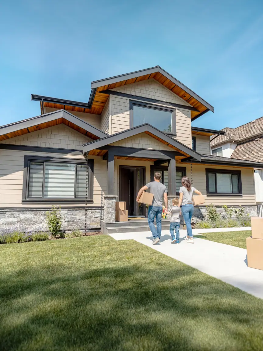 couple moving into their new vancouver custom home