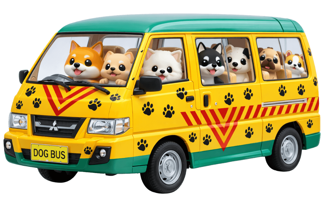 Dog Bus Toy Front
