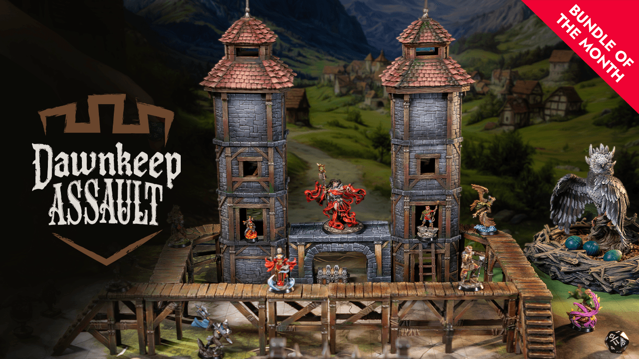 Banner from Loot Studios’ Damn Monsters miniature bundle.