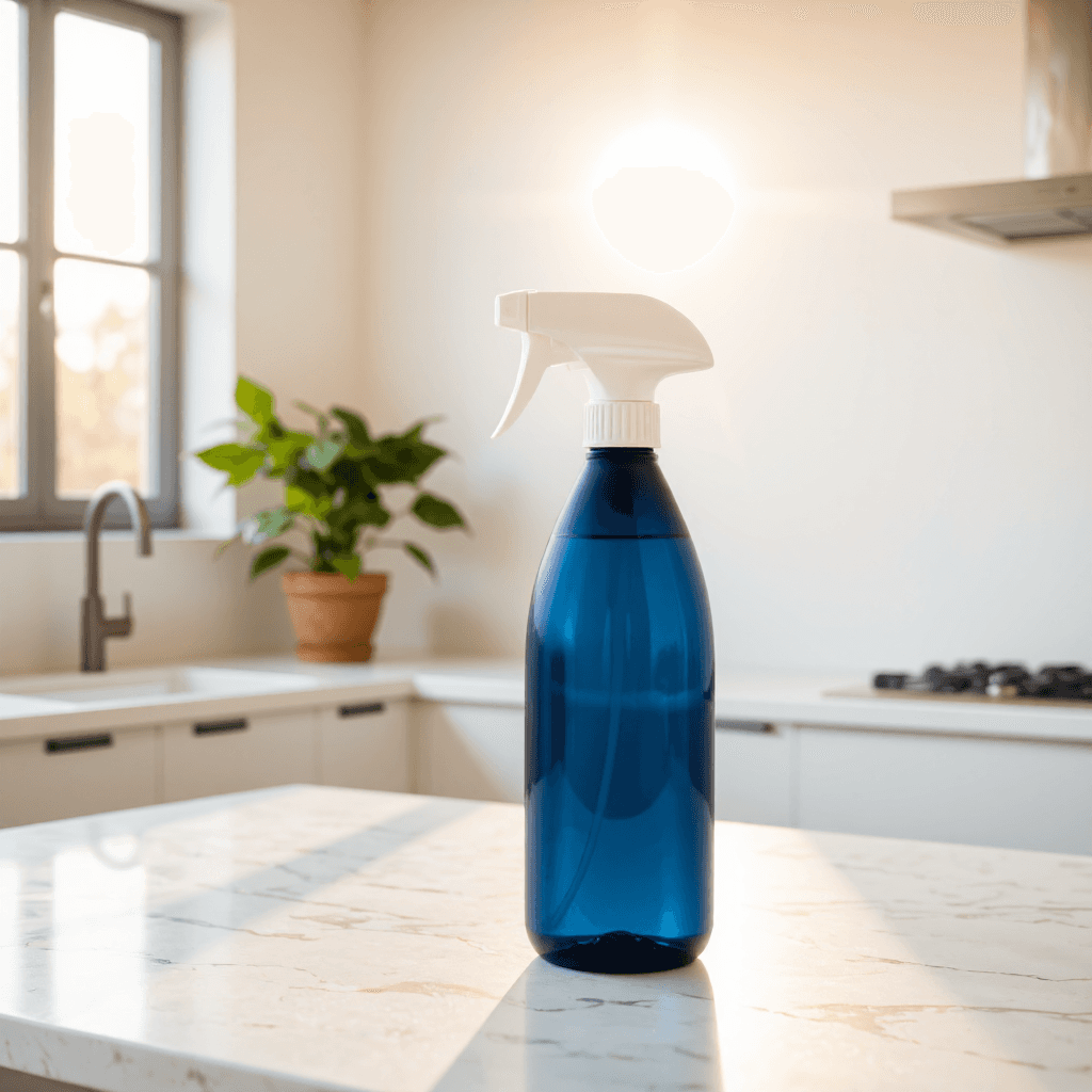 product photography of a bottle of cleaning spray