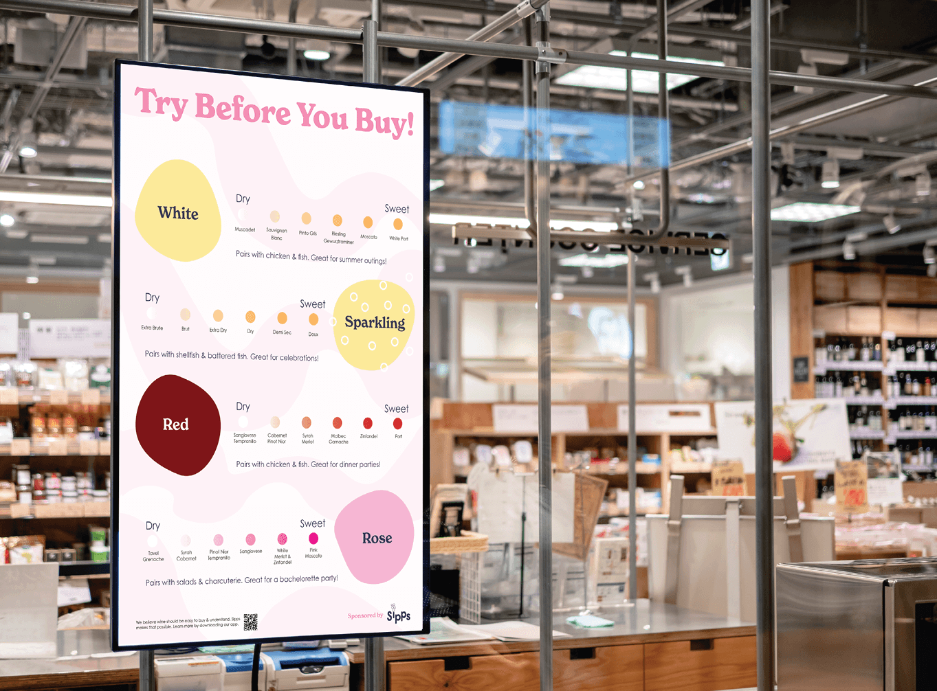 Sipps Try Before You Buy wine guide poster