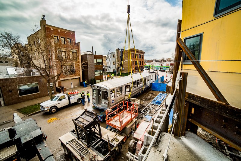 CTA train fountain