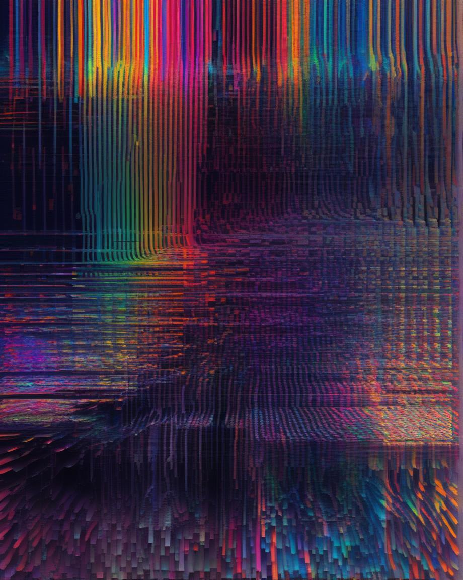 Colorful pixels.