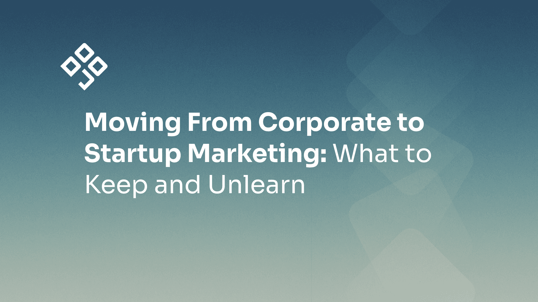Most senior marketers don't fail at startups because of skills. They fail because of context. Here's what to keep, what to unlearn, and what to build first.