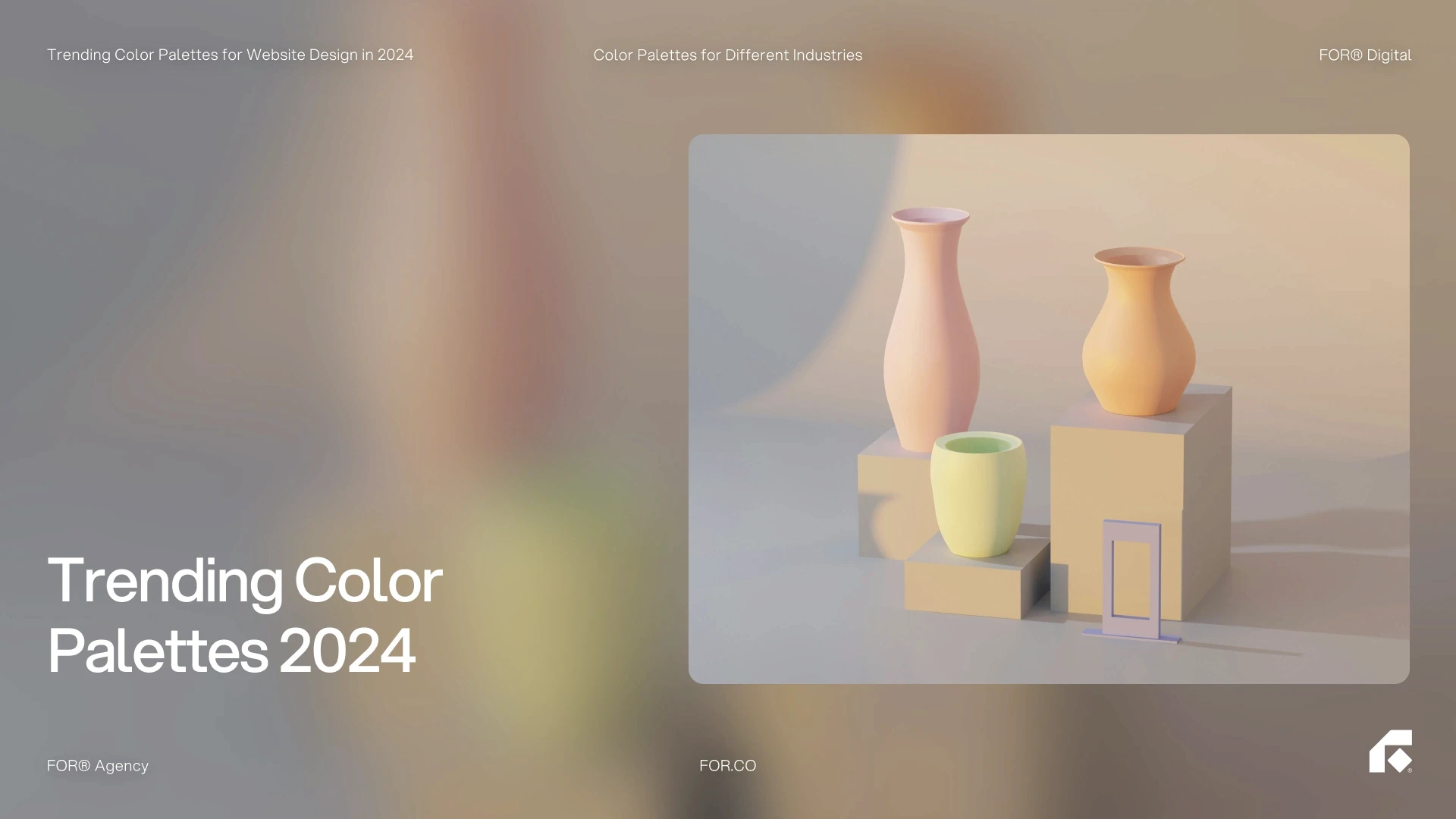 Trending colour palettes for website design in 2024