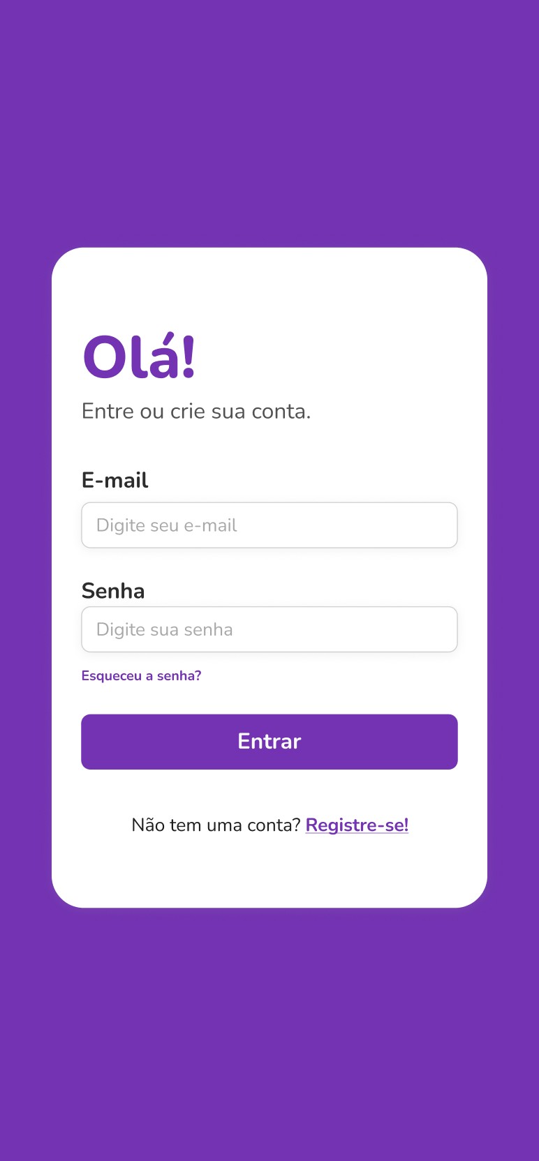 Exemplo de login