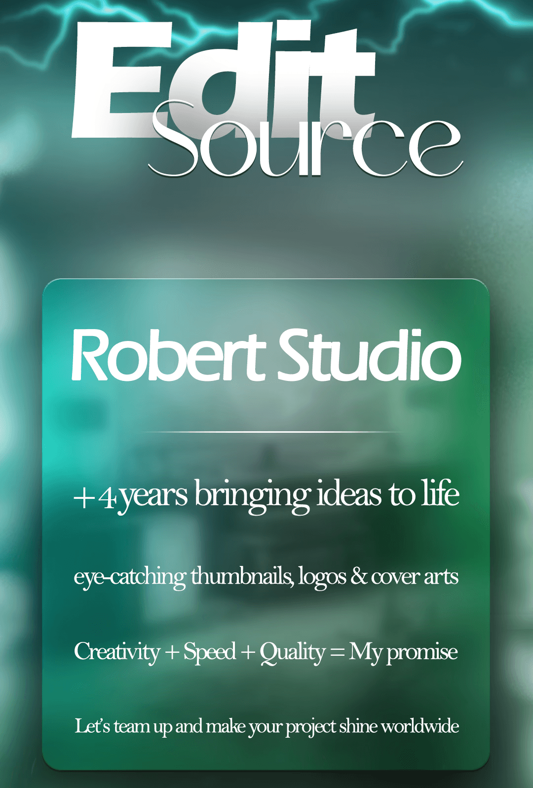 Portrait of portfolio creator – back view