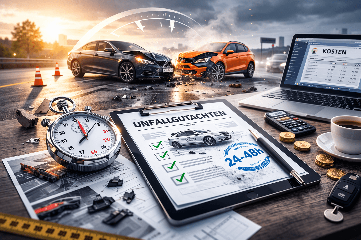 Schnelles Gutachten Unfallschaden Unfallgutachten