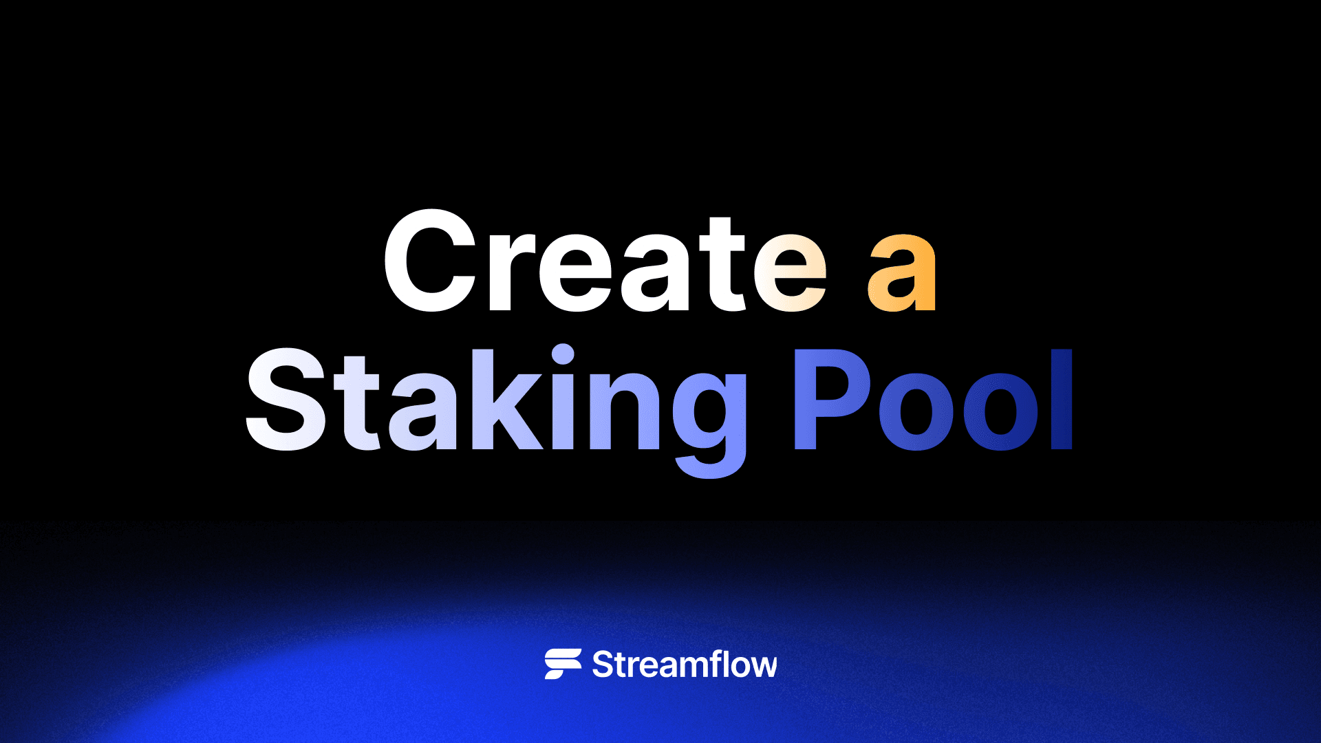 Create a staking pool on Streamflow for Solana Token Staking