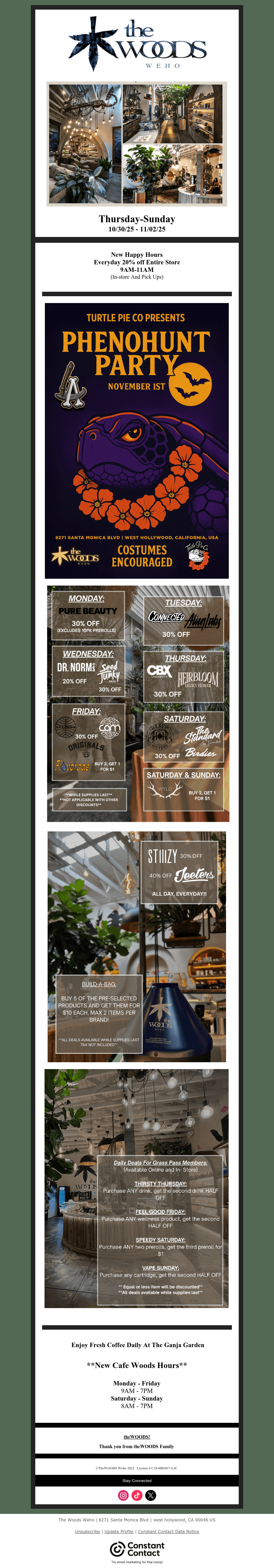 Offers at the Woods