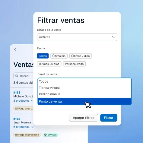 Filtrar vendas