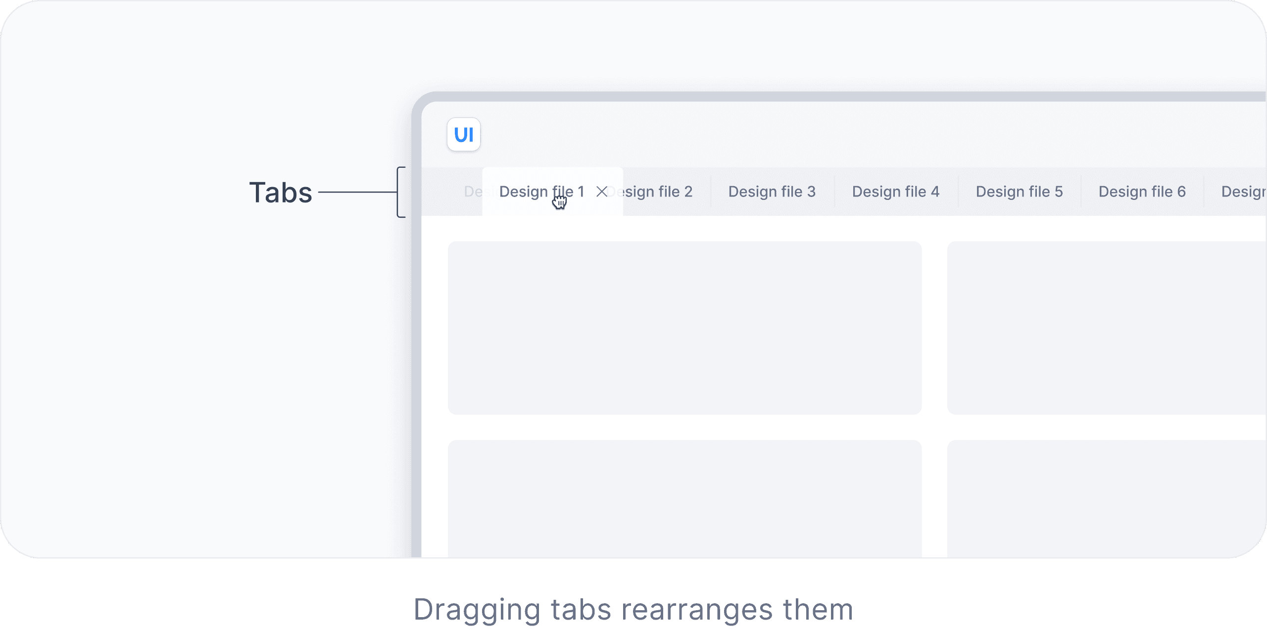 Examples of draggable tabs