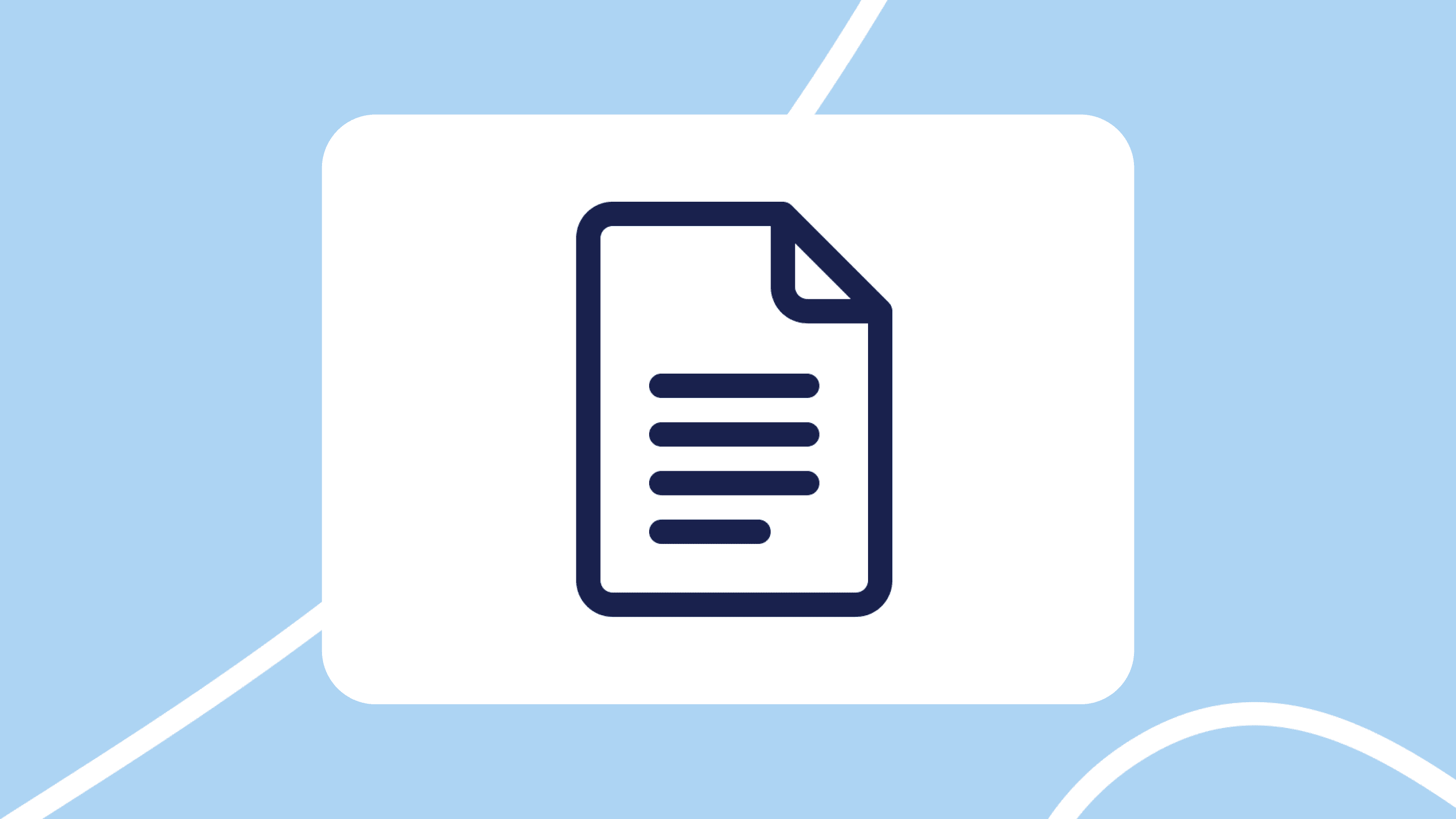 Icono de un documento (contrato) sobre fondo azul, representando un contrato de compraventa de coche.