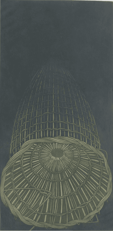 herd of sheep on road painting