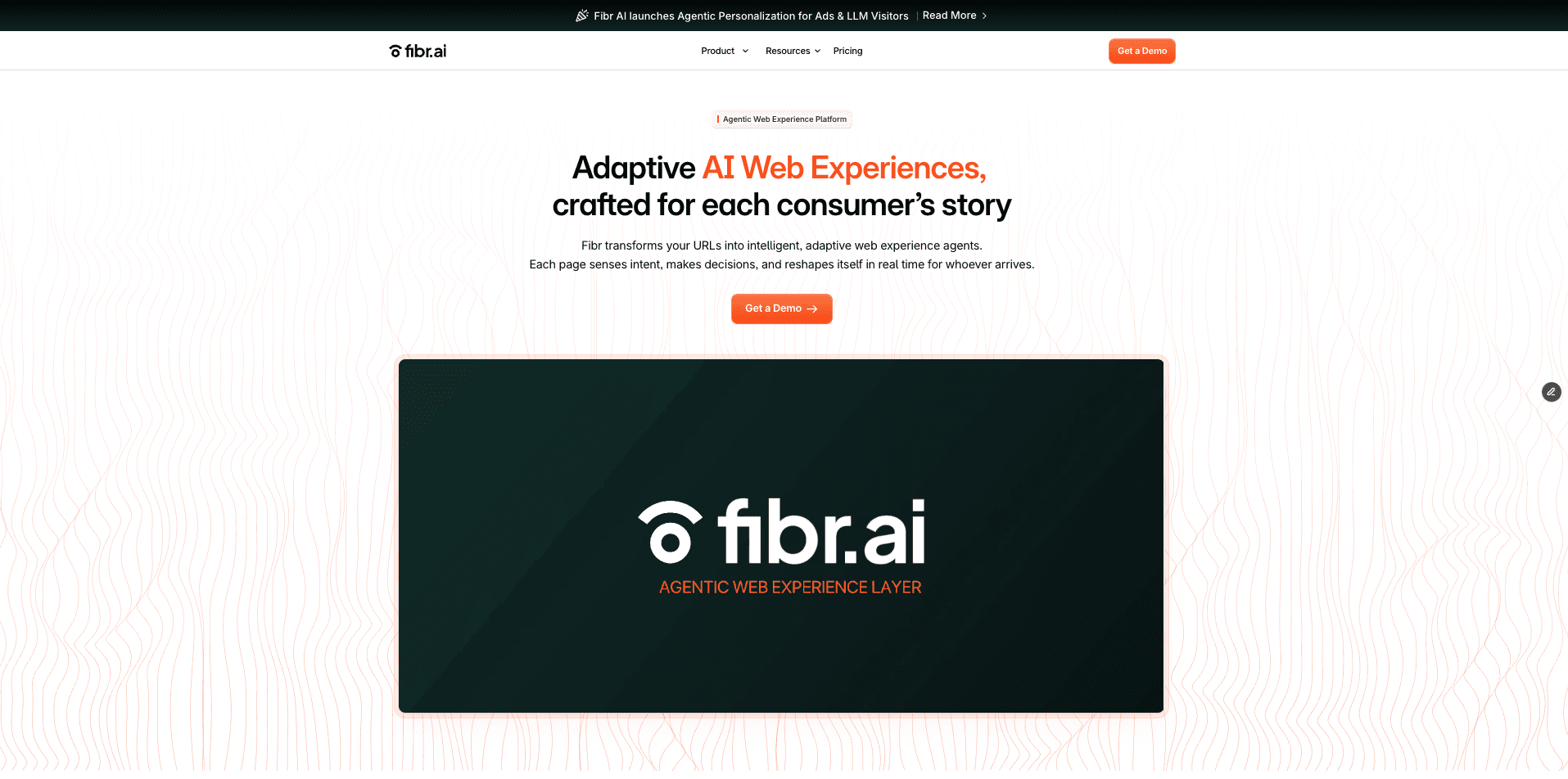 Fibr AI Homepage