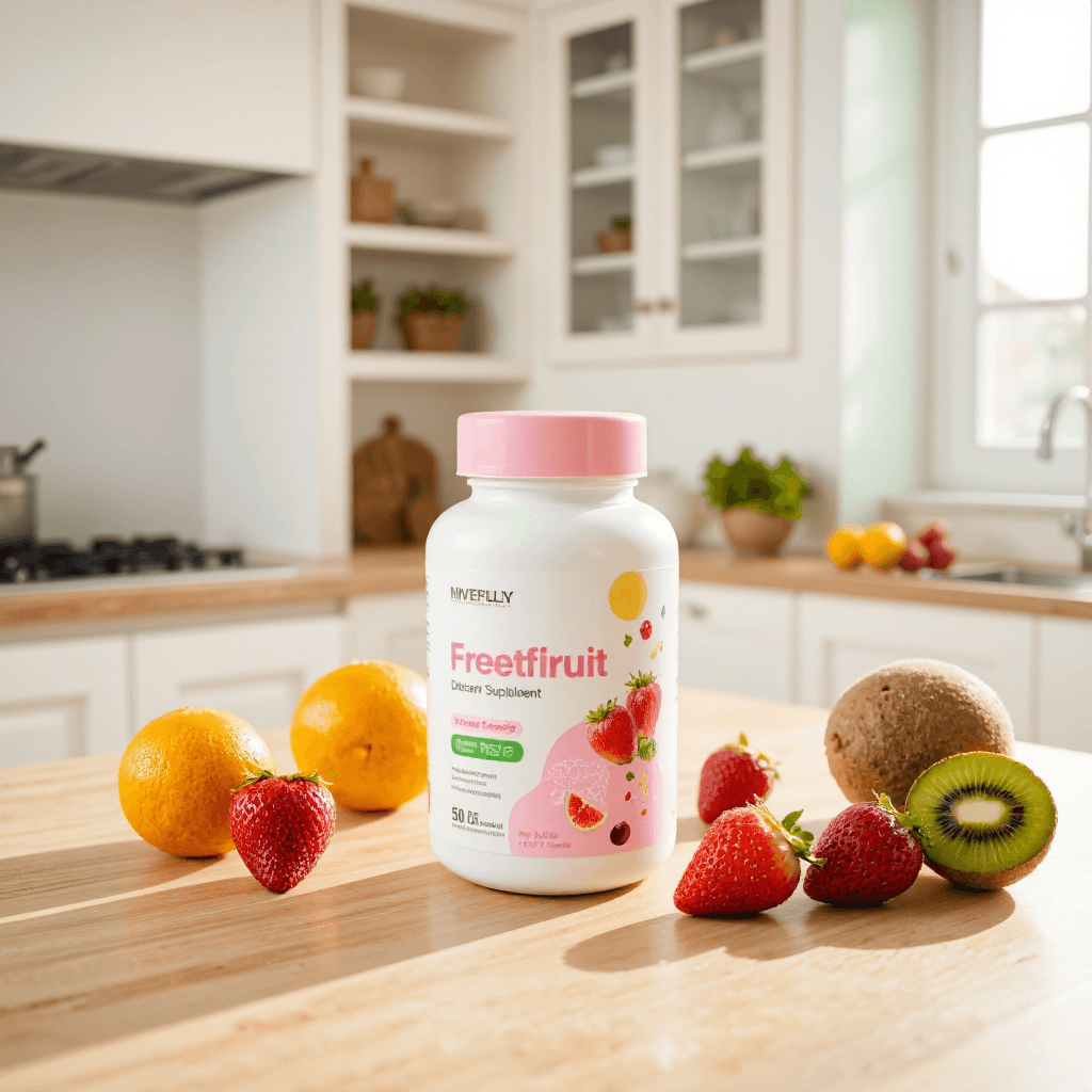 product photography of a bottle of dietary supplements