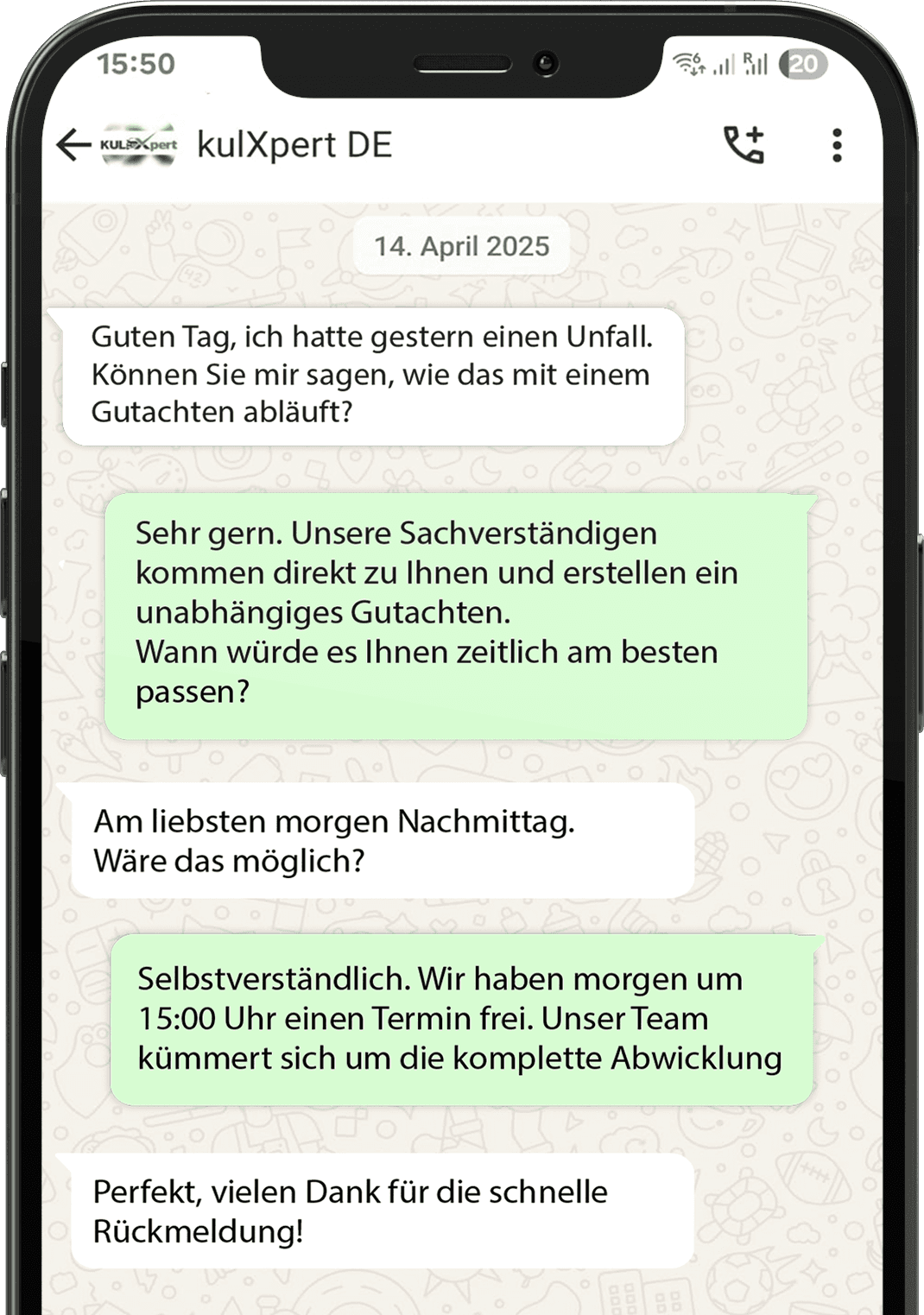 Ein Smartphone mit Textnachrichten
