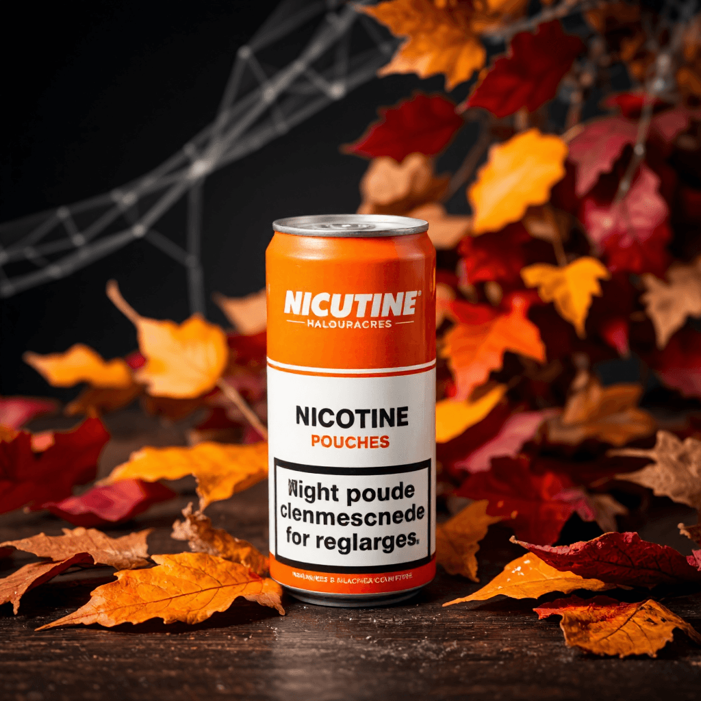 product photography of a can of nicotine pouches, used for oral nicotine consumption