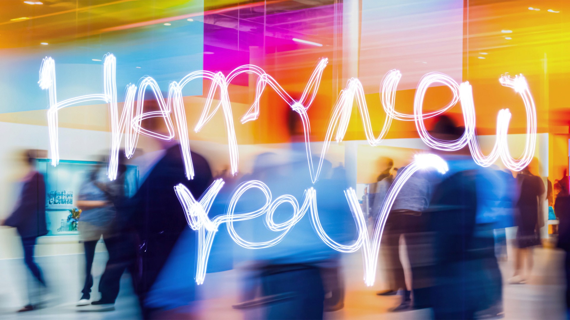 Happy New Year text