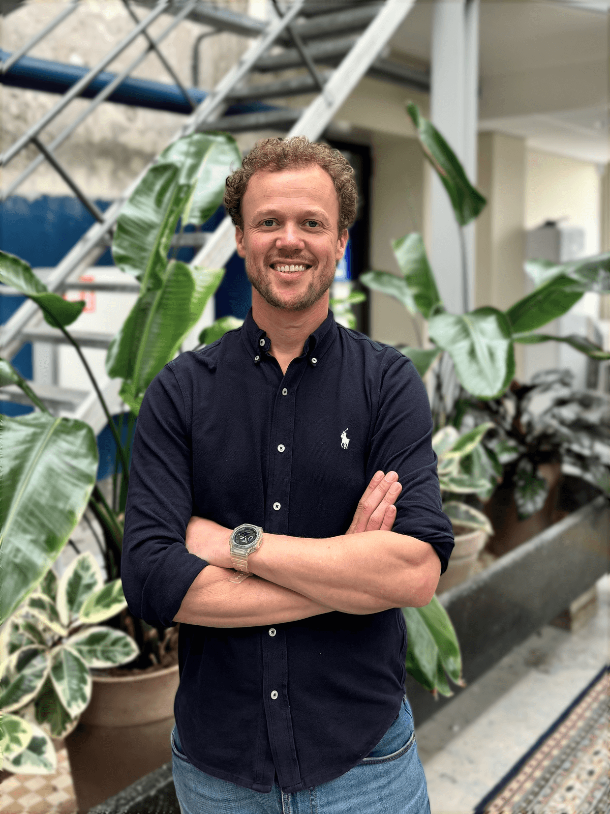 man staring directly at camera