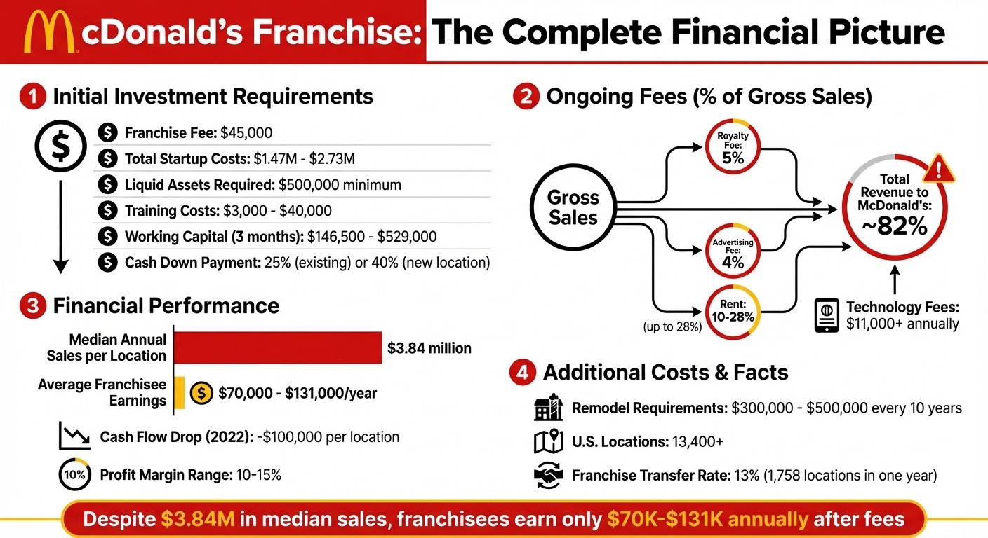 McDonald's Franchise Costs and Financial Breakdown 2024