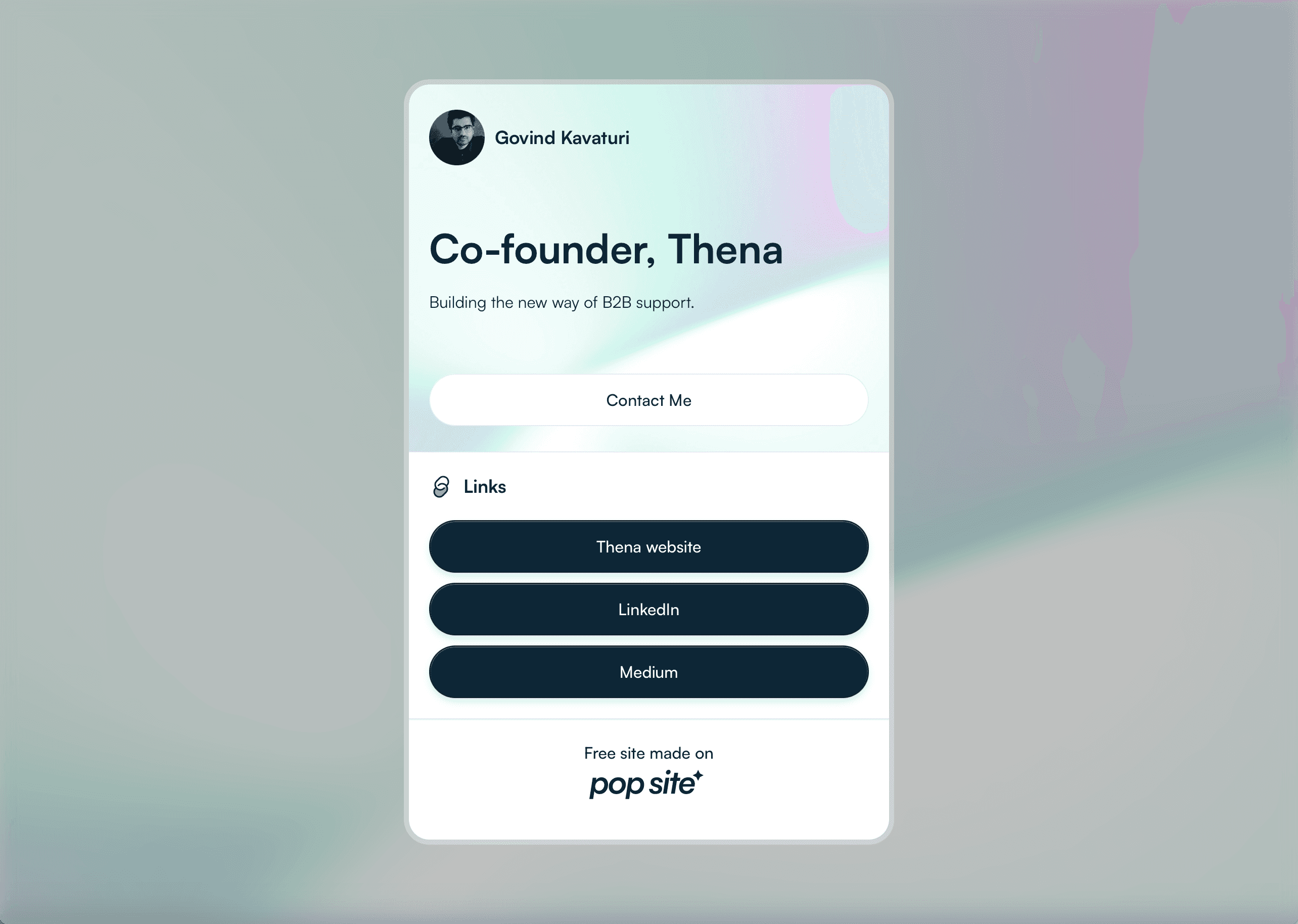 Govind Kavaturi on Pop Site