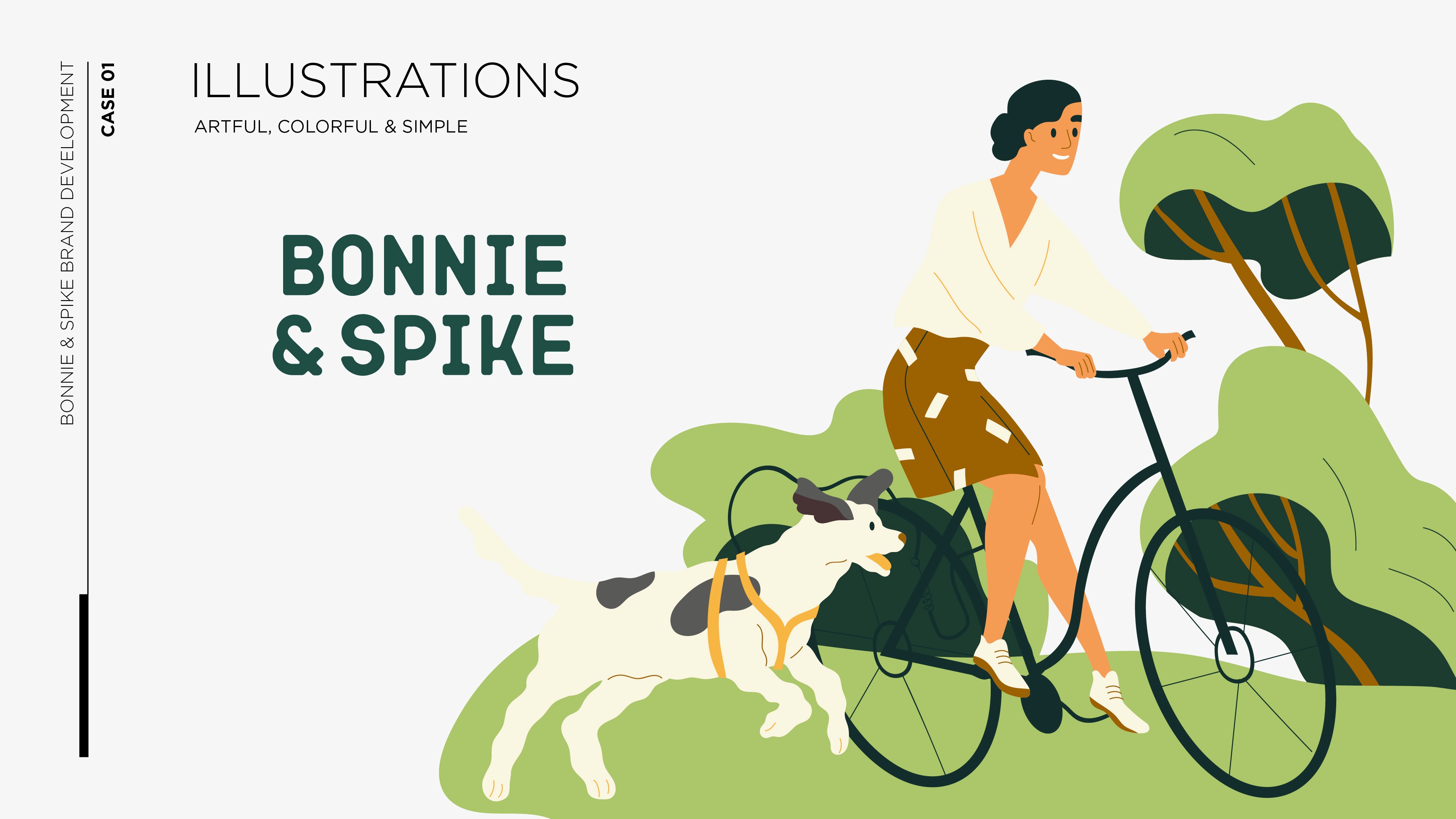 Illustrationen im Branding von Bonnie & Spike – handgezeichnete, charaktervolle Motive mit lebendigem Stil