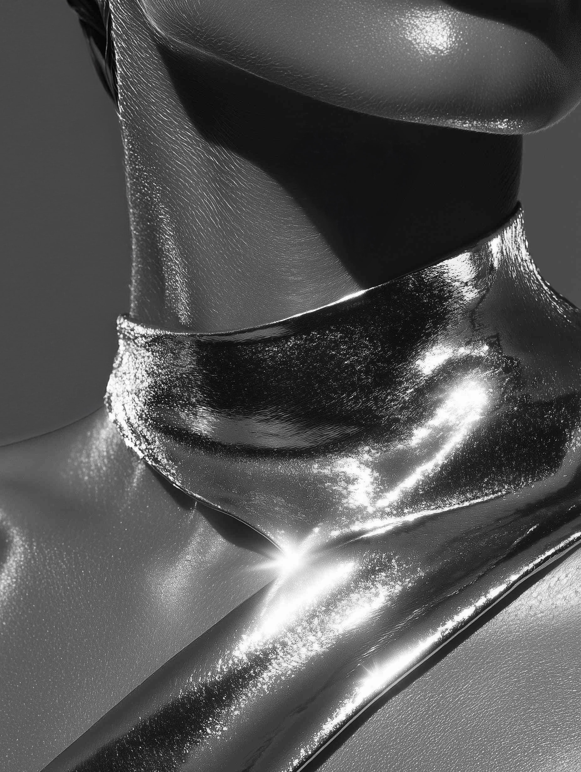 Dewy skin texture close-up with glistening water droplets